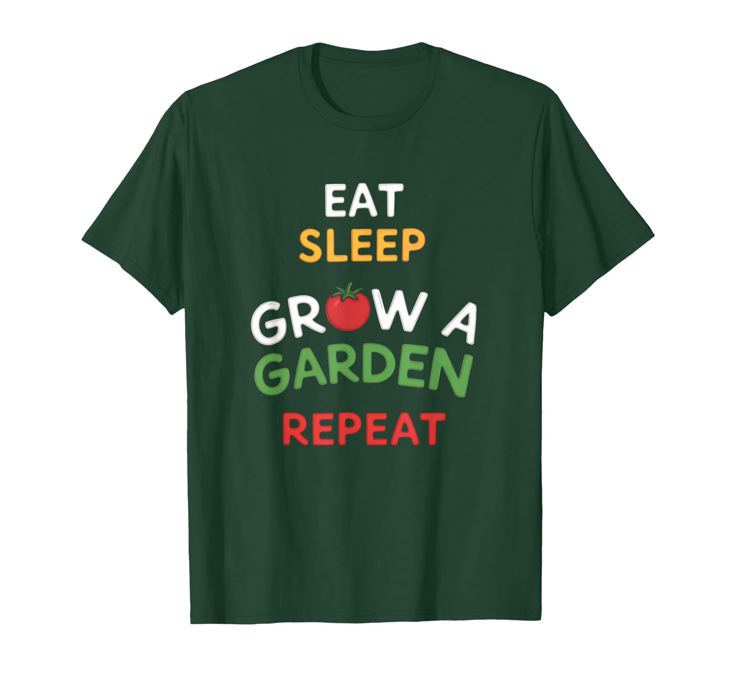 Funny Gamer Eat Sleep Grow A Garden Repeat Design T-Shirt