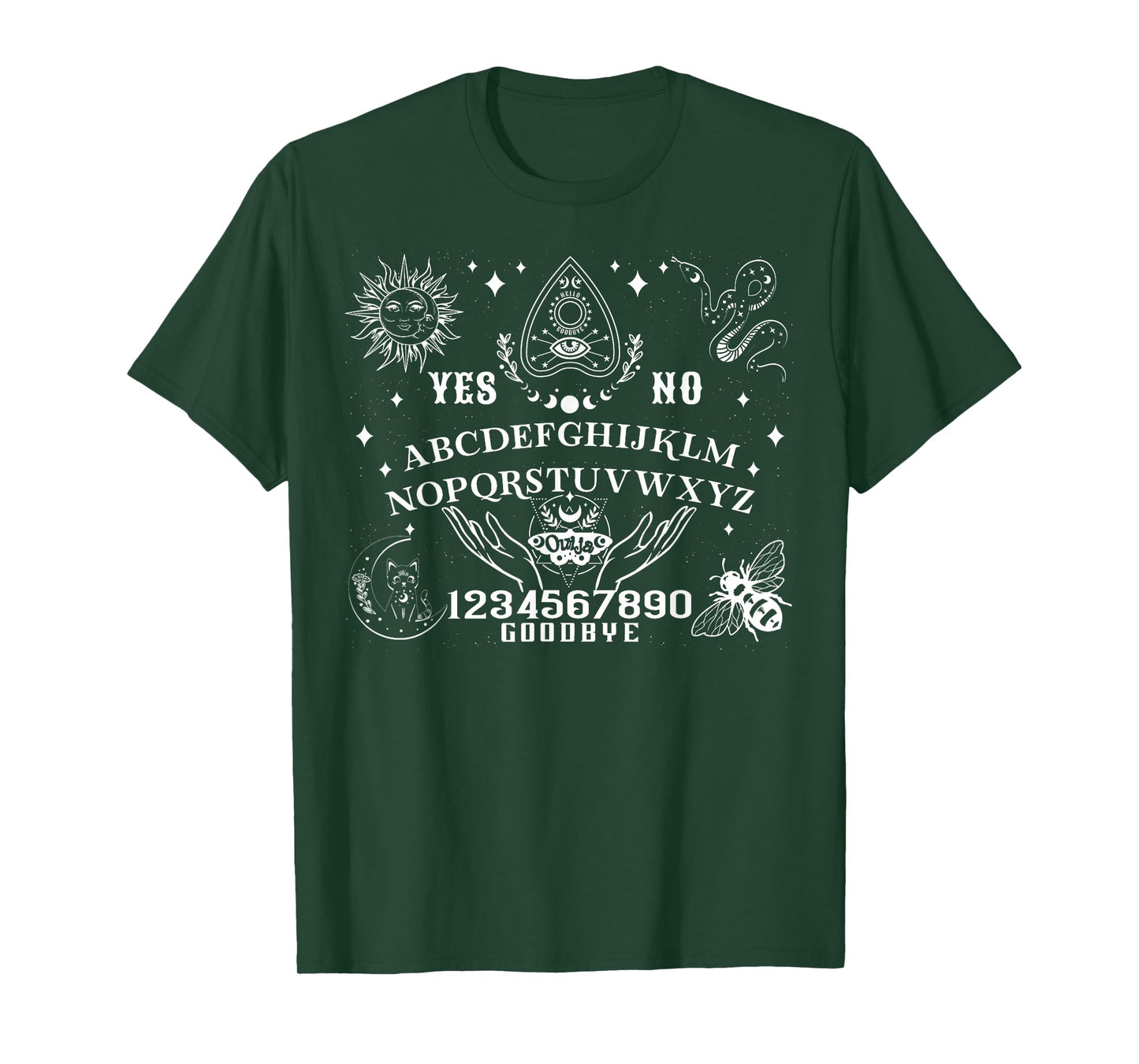 Ouija Board Spirit Board Occult Gothic Halloween Pagan Satan T-Shirt