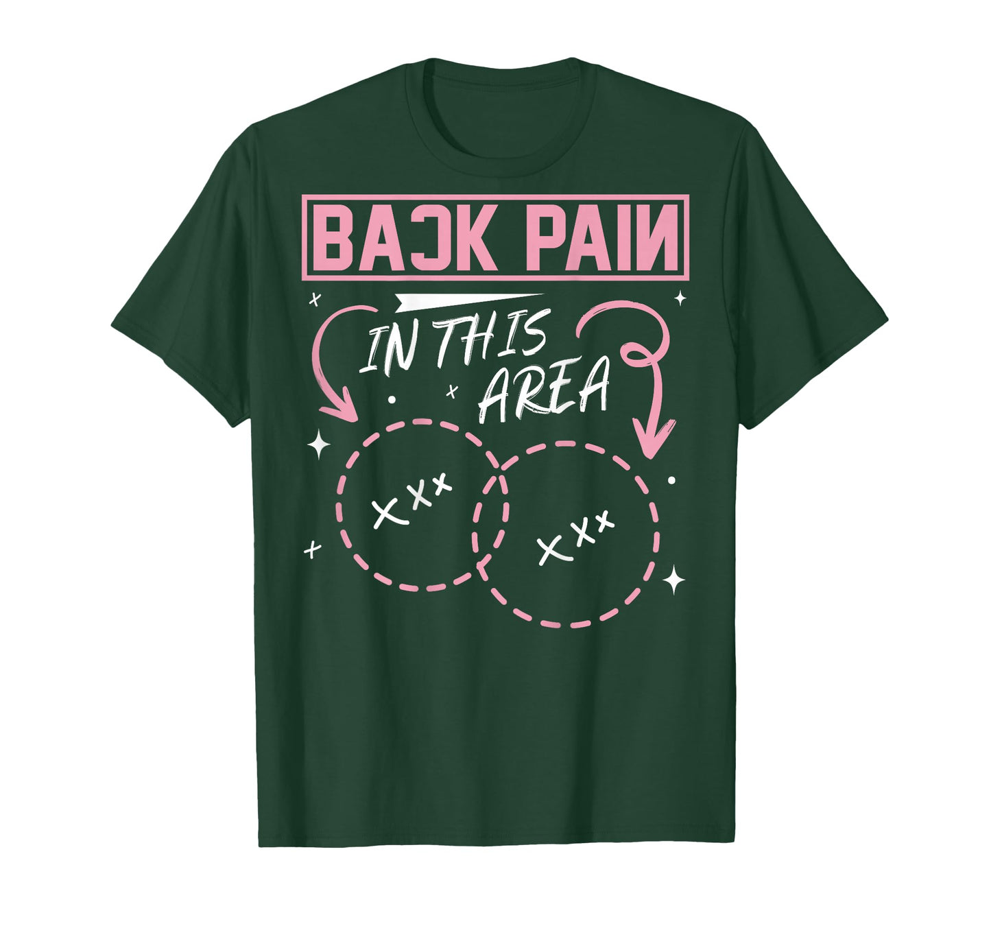 Back Pain In This Area Funny T-Shirt