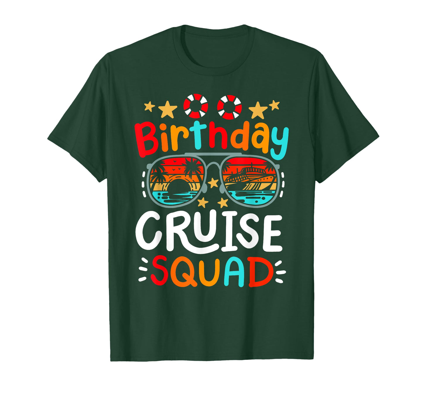 Birthday Cruise Squad Bday Cruising Vacation Men Women Kids T-Shirt