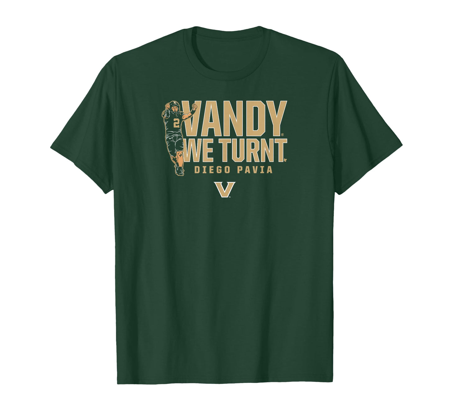 Vanderbilt Football: Diego Pavia Vandy We Turnt - Vanderbilt T-Shirt