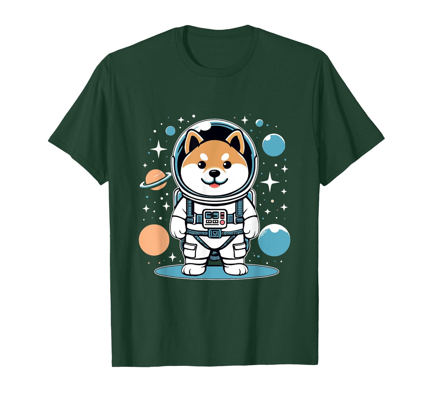 Shiba Inu Astronaut Costume Shirt Outer Space Galaxy Dog T-Shirt
