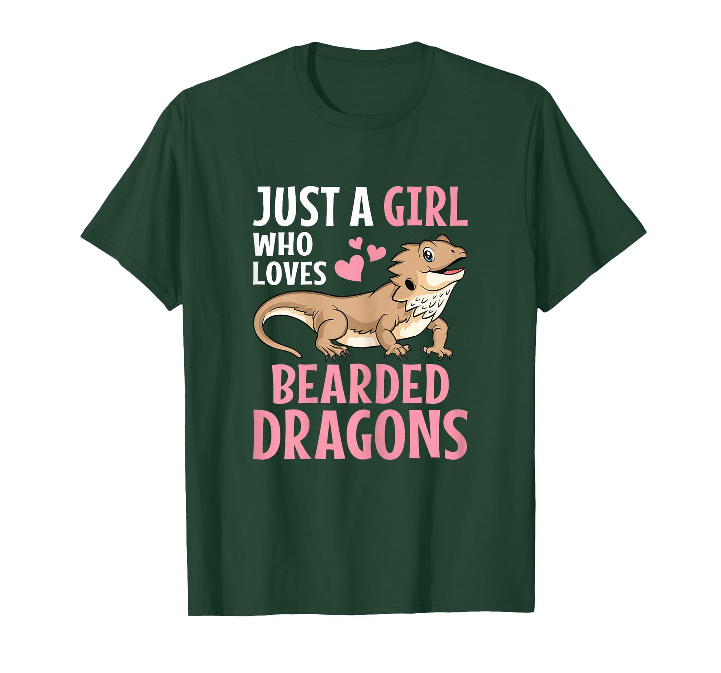 Just A Girl Who Loves Bearded Dragons Cute Lizard Reptile T-Shirt