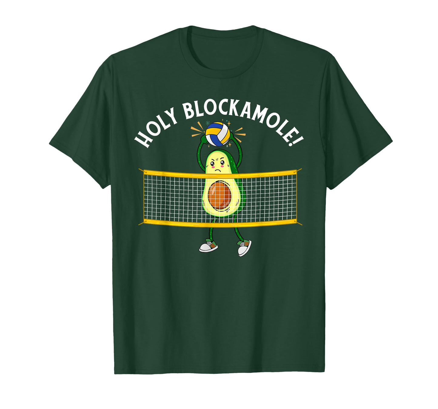 Holy Blockamole Volleyball Cute Funny Avocado Men Women Gift T-Shirt