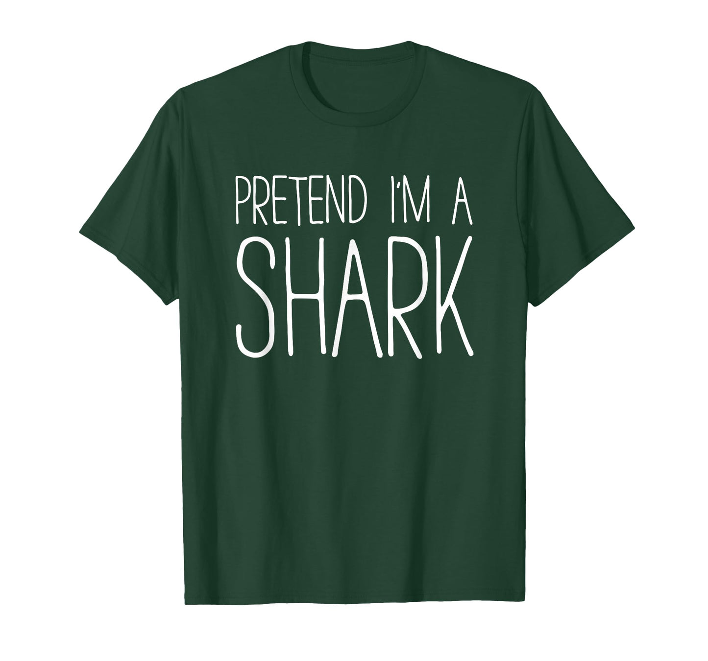 Pretend I'm A Shark Shirt Adult Kids Men Women Shark Costume T-Shirt