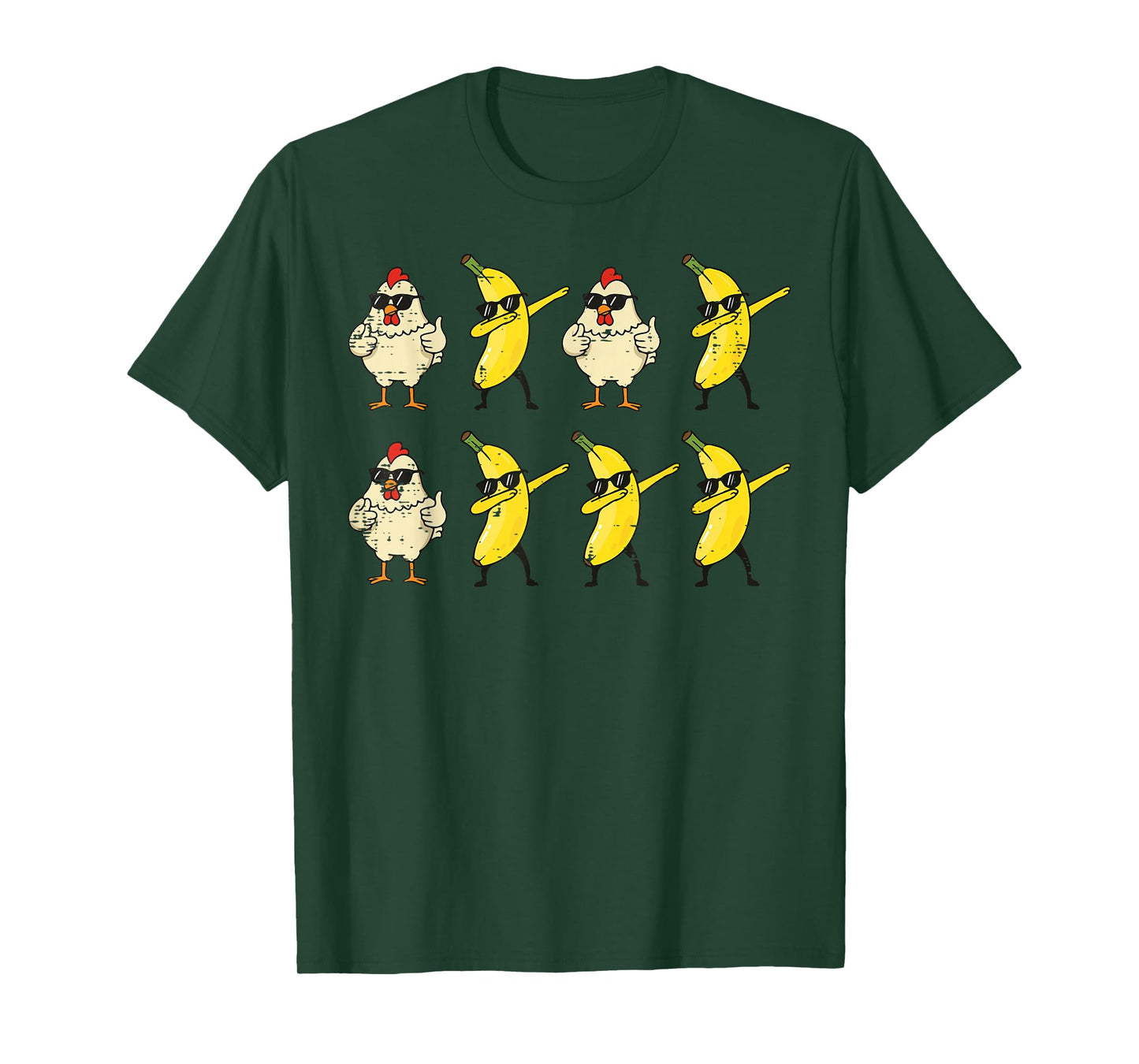 Chicken Banana Dance Dab Funny Dance Meme Kids Men Women T-Shirt