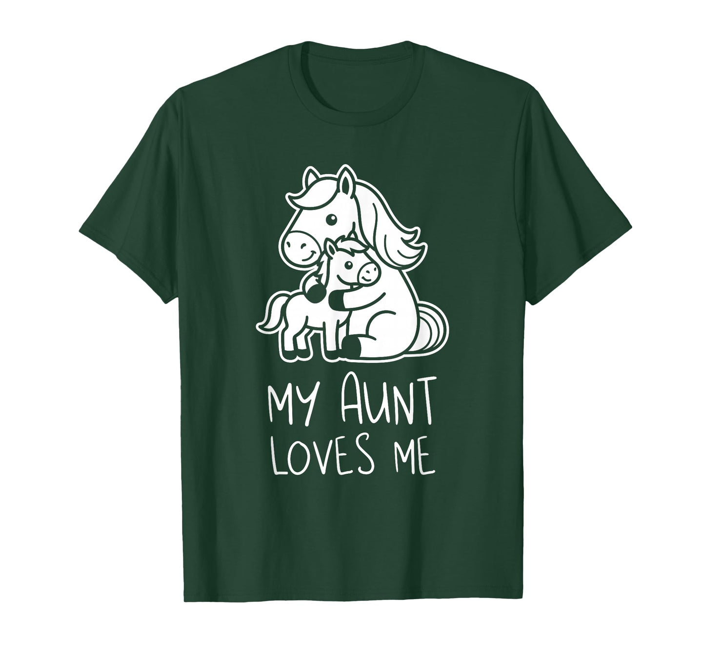 Cute Baby & Grandma My Aunt Loves Me Horse T-Shirt