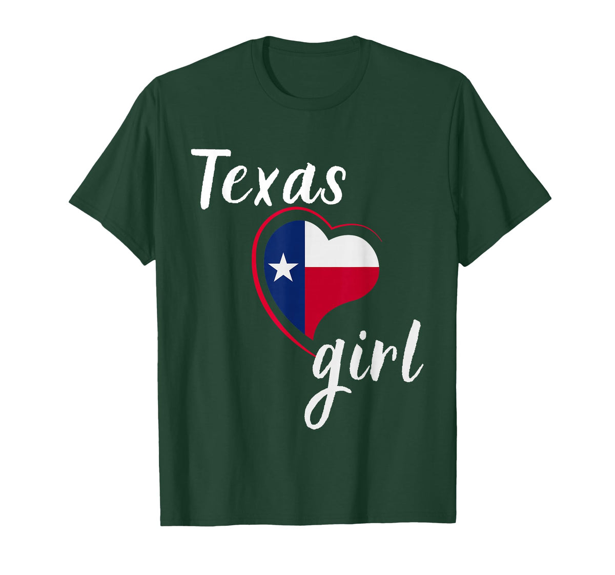Texas Girl Red White and Blue Texas Flag T-Shirt