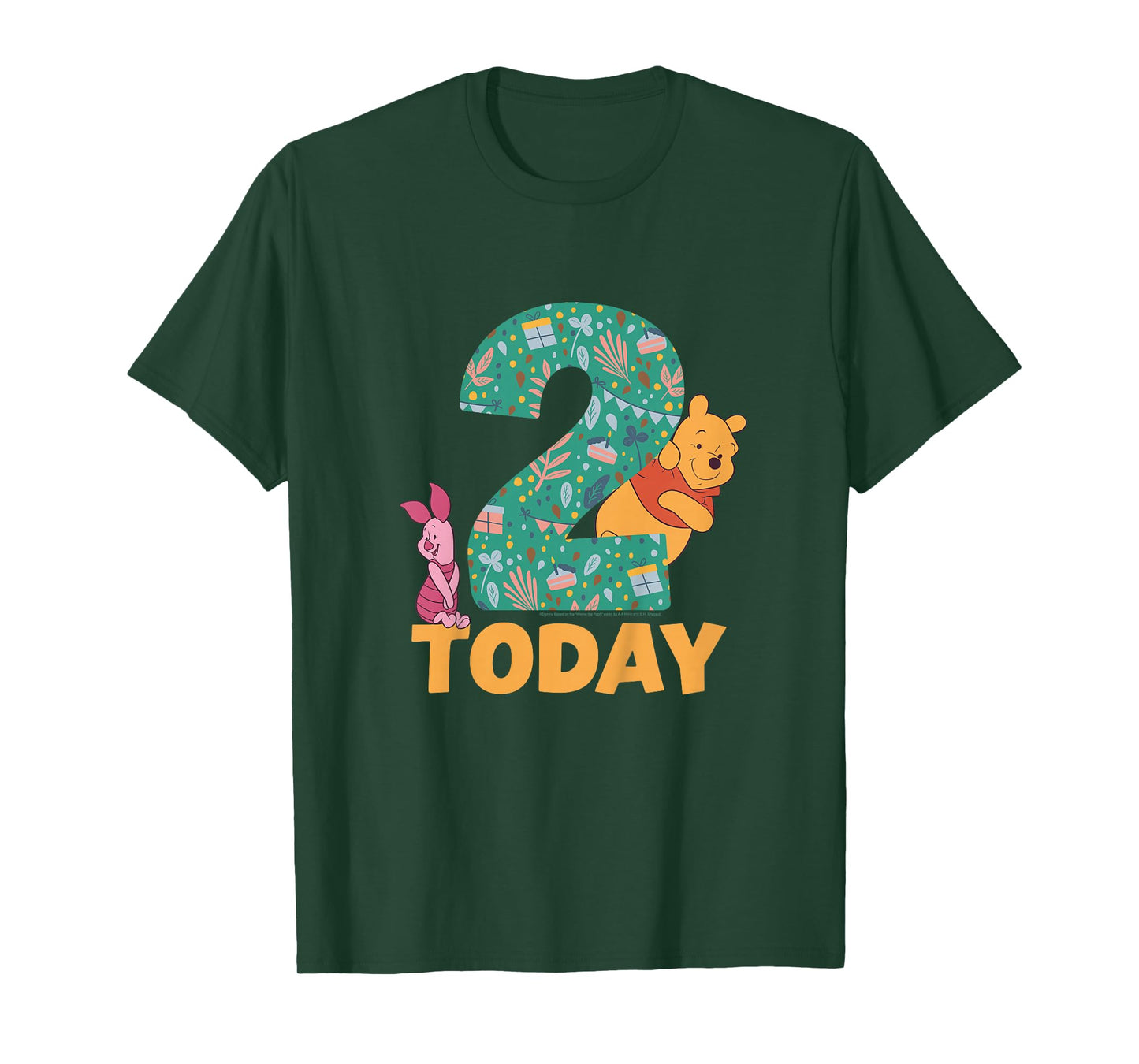 Disney Winnie the Pooh & Piglet Birthday 2 Years Old Today T-Shirt