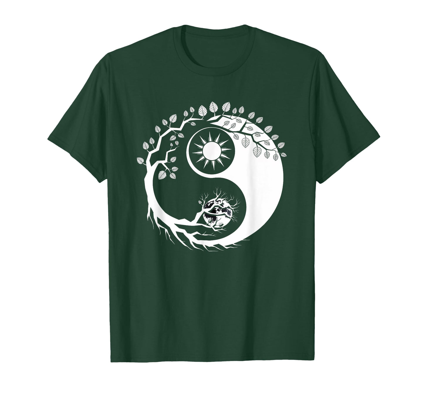 Yin Yang Moon Sun Tree of Life Men Women Kids T-Shirt