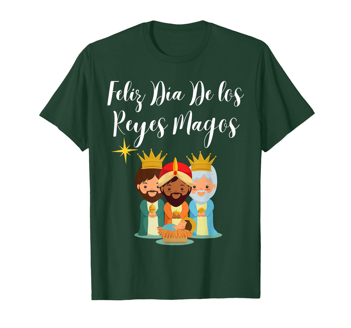 Feliz Dia De Reyes Three Wise Kings Day Epiphany Feliz Navid T-Shirt