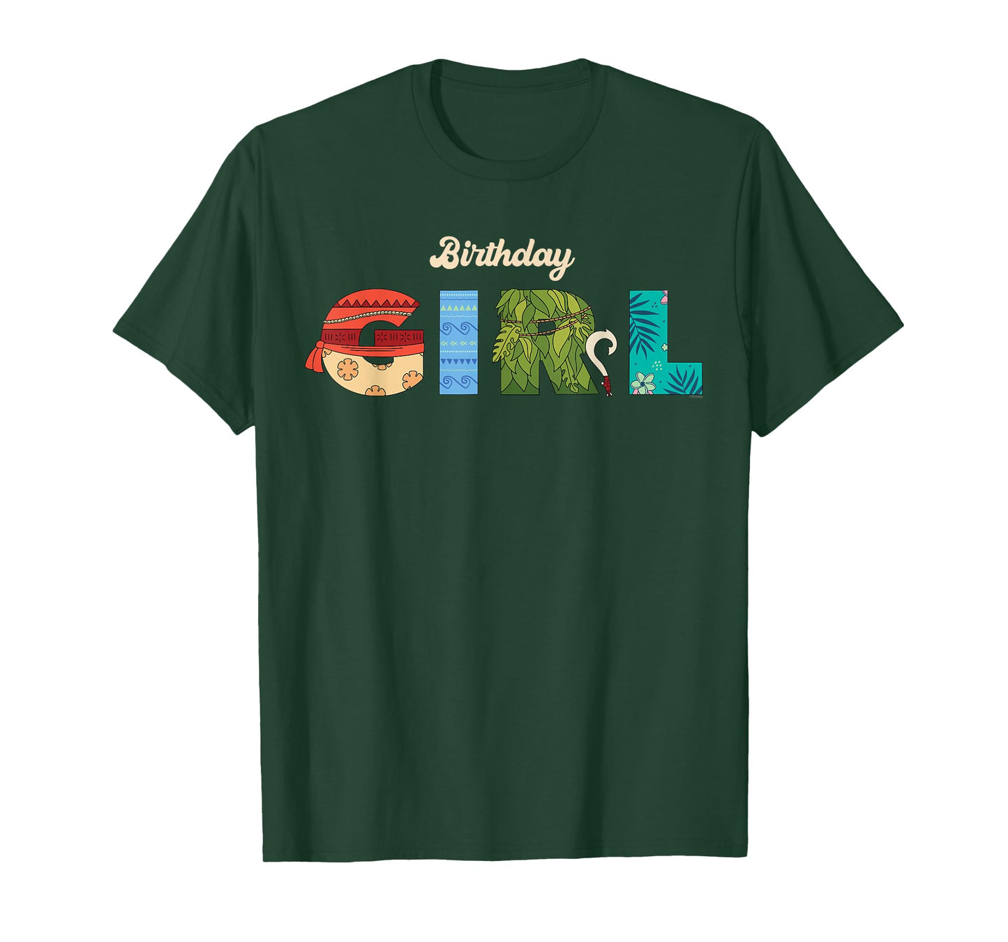 Disney Moana Letters "Birthday Girl" Birthday Party T-Shirt