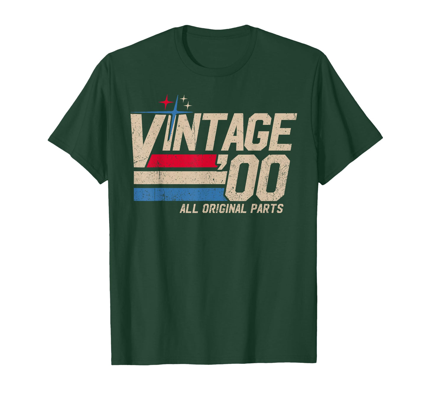 Vintage '00 Retro 25th Birthday for Men Dad USA Since 2000 T-Shirt