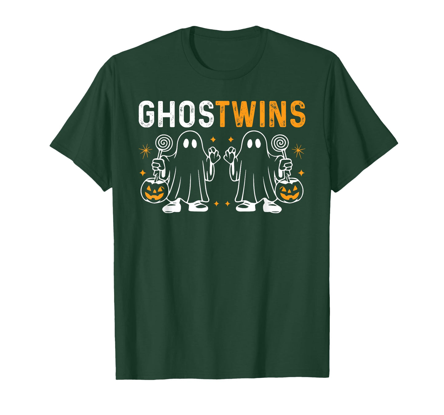 Spirit Week Twin Day Halloween Ghost Twins Boys Girls Kids T-Shirt