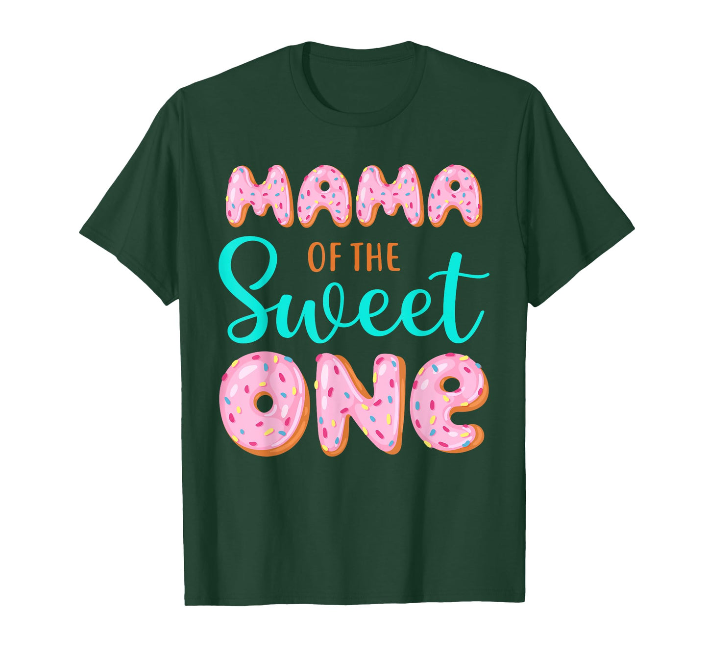 Mama of The Sweet One First Birthday Matching Family Donut T-Shirt
