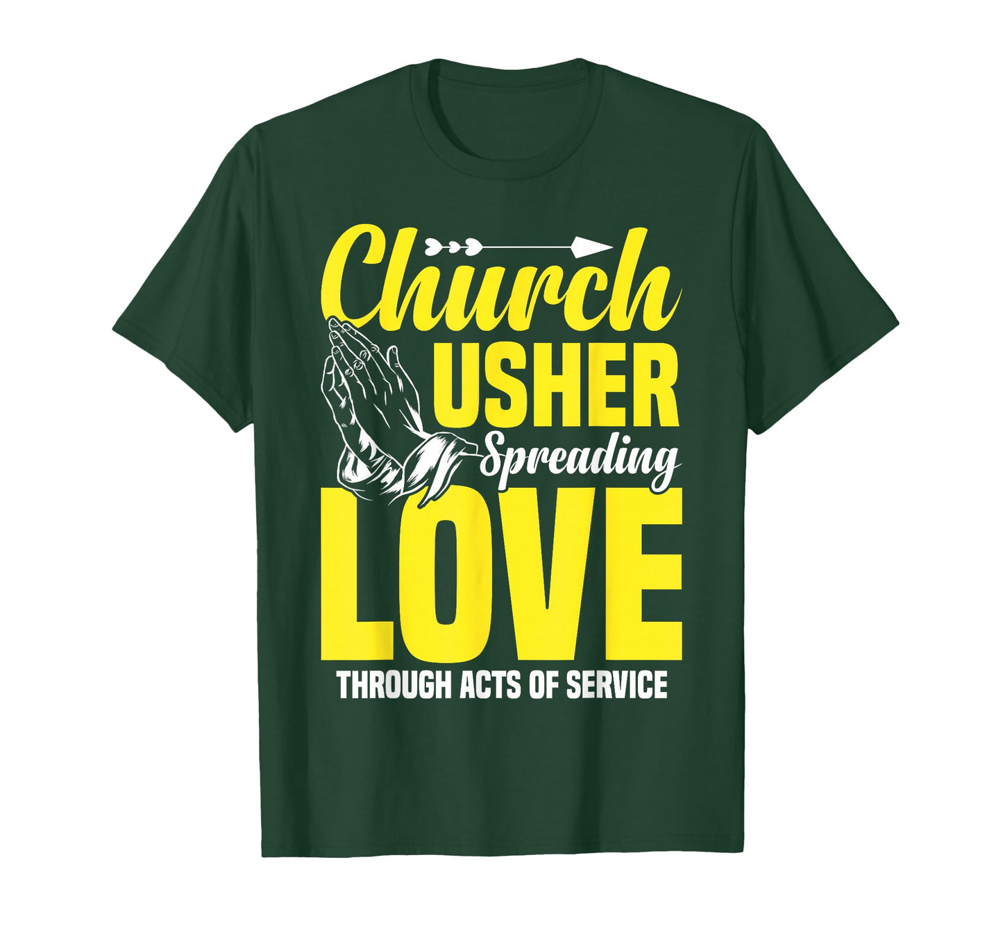 Church Usher Spreading Love Lord God Lover T-Shirt
