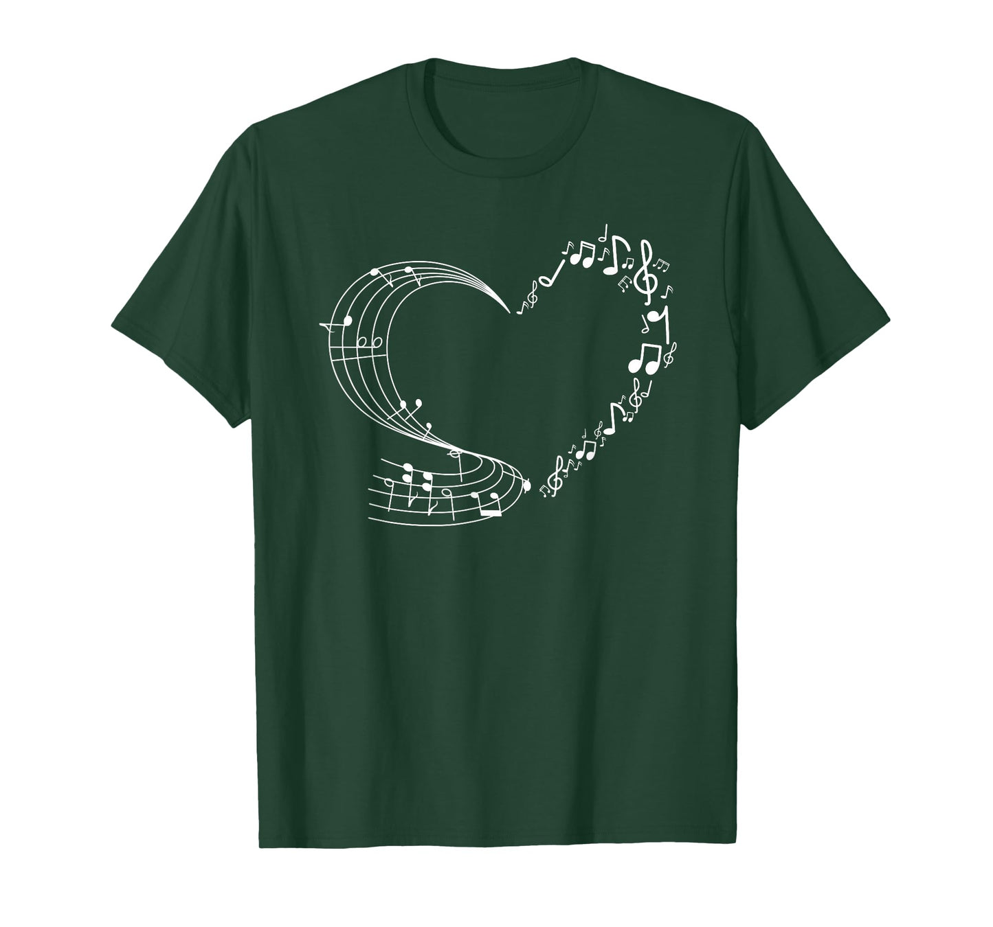 Cute Heart Music Note Women Girls Musicians T-Shirt