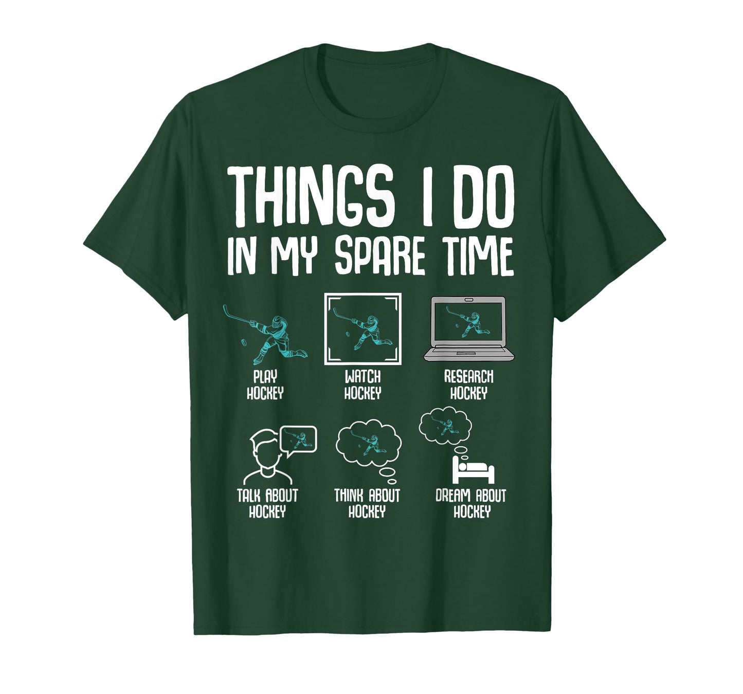 Hockey Things I Do In My Spare Time Ice Hockey Kids Boys T-Shirt