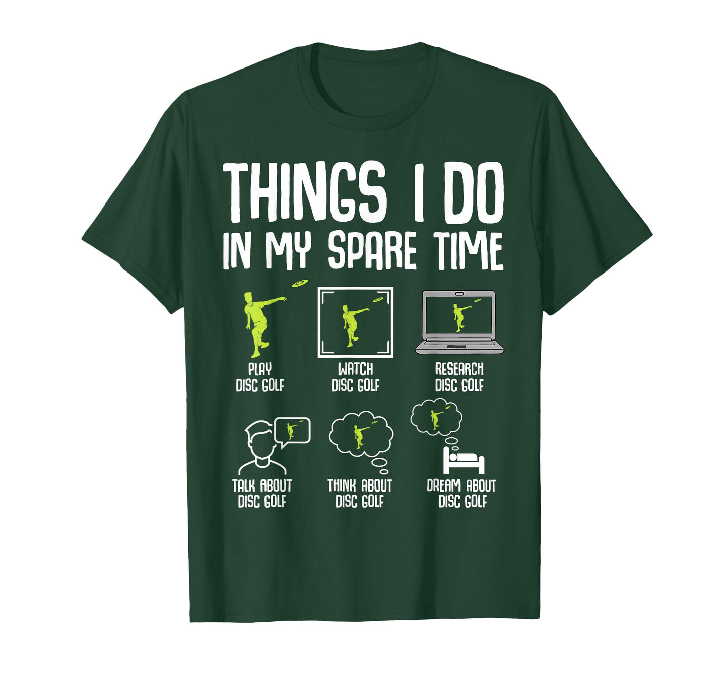 Disc Golf Things I Do In My Spare Time Frisbee Men Kids Boys T-Shirt