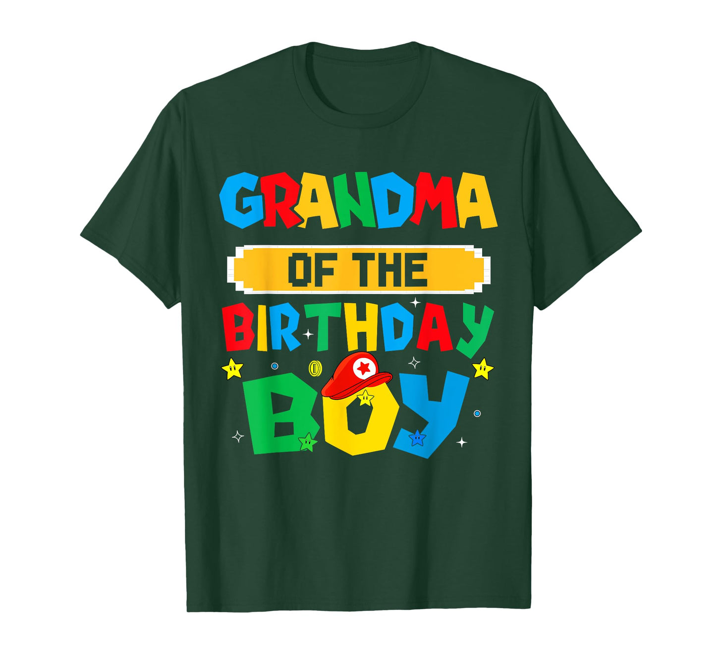 Grandma Of The Birthday Boy Game Video Gaming Match Family T-Shirt