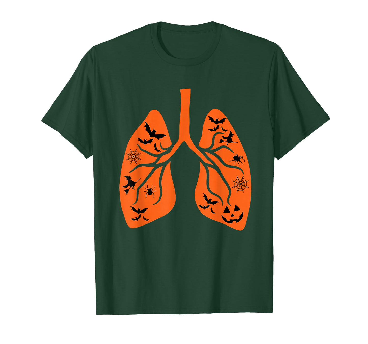 Vintage Respiratory Therapist RT Lung Pumpkin Bats Halloween T-Shirt
