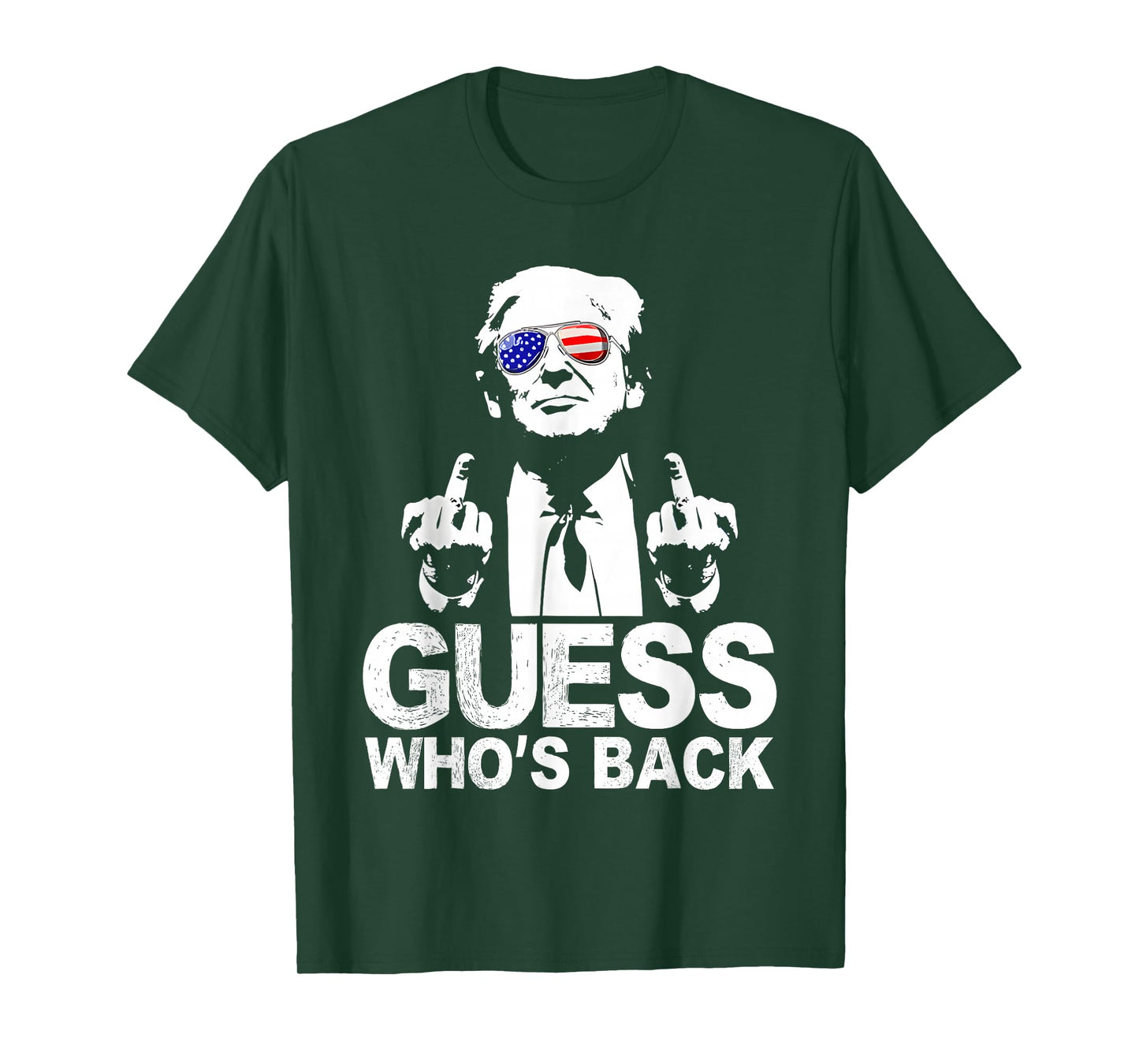 Funny Guess Who's Back President Donald Trump Middle Finger T-Shirt