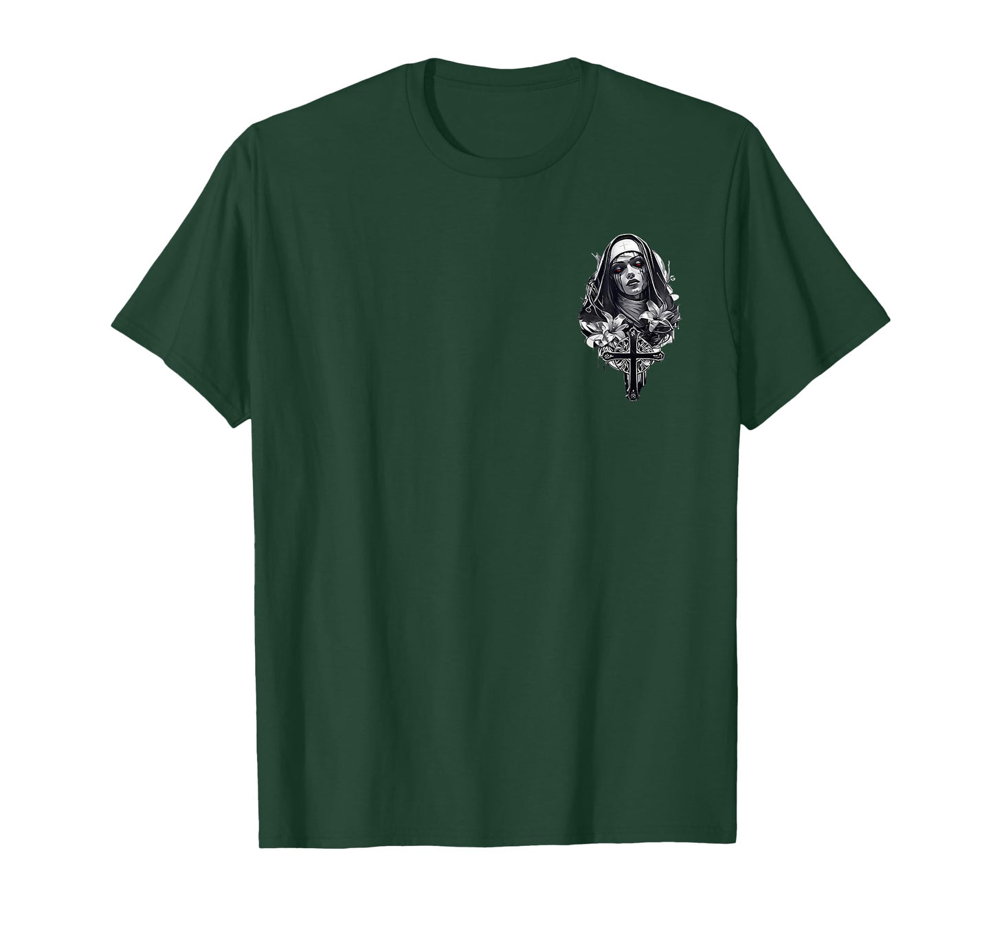 Please Do Not Feed The Whorses Drugs Retro Nun (2 Side) T-Shirt