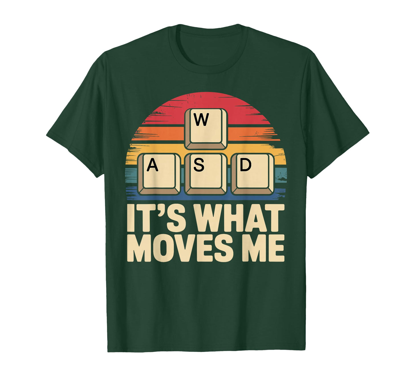 Retro WASD Gaming Keys Funny PC Gamer Design T-Shirt