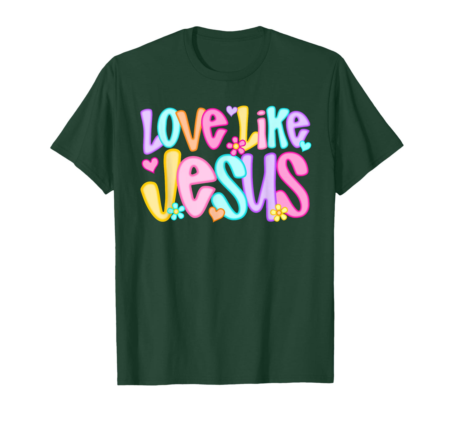 Retro Love Like Jesus Religious Christian Men Women Kids T-Shirt
