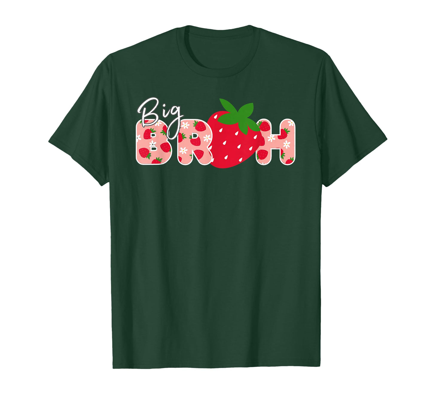 Big bruh Strawberry First Birthday Party Strawberry Birthday T-Shirt