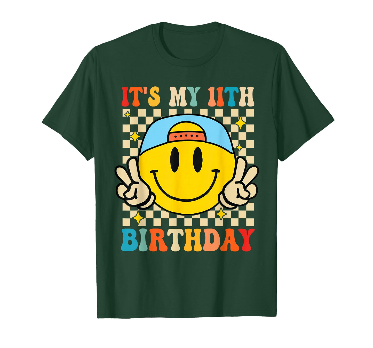 Its My 11th Birthday Smile face 11 Years Old Boys Girls T-Shirt