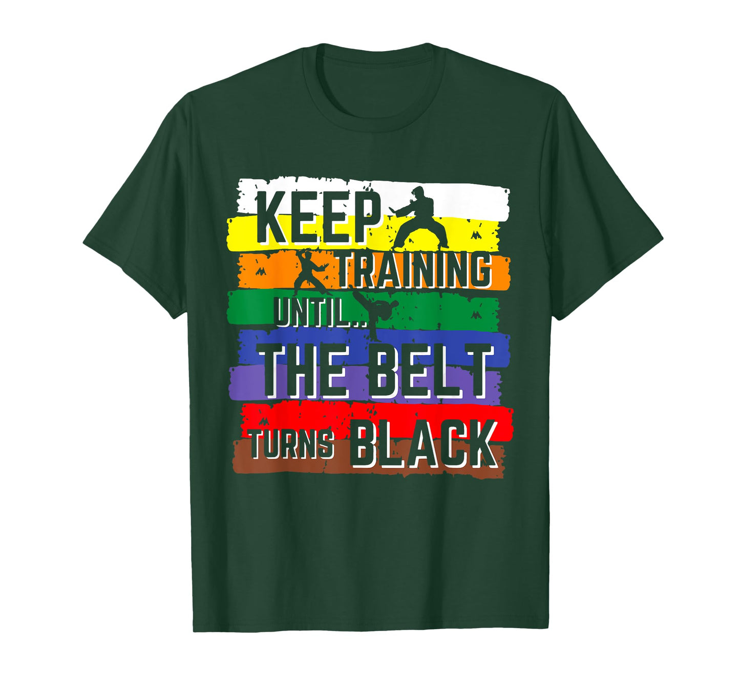 Karate Gifts Keep Training Until The Belt Turns Black Girls T-Shirt