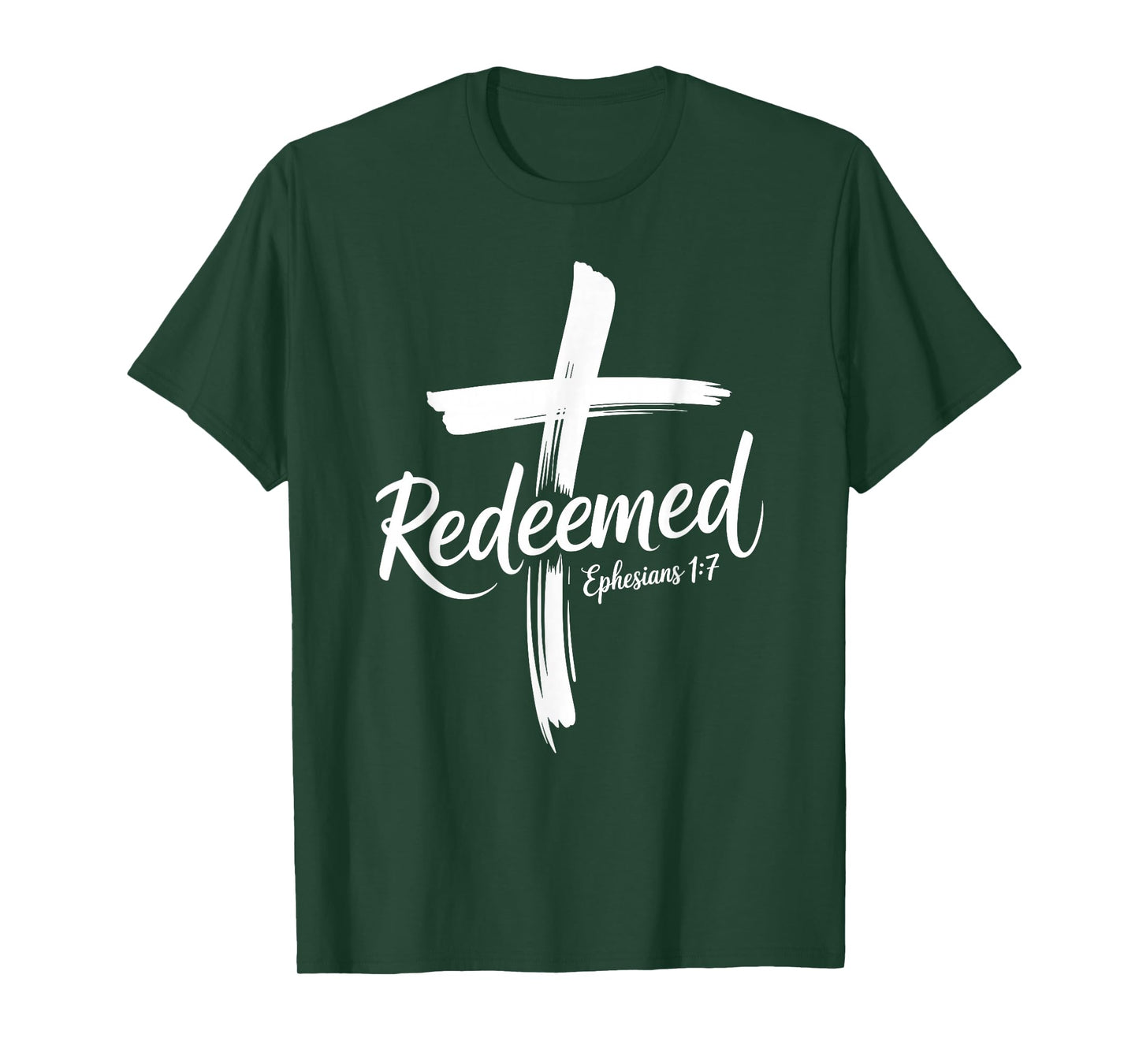 Cross Redeemed Through Jesus Christ Faith Christian T-Shirt