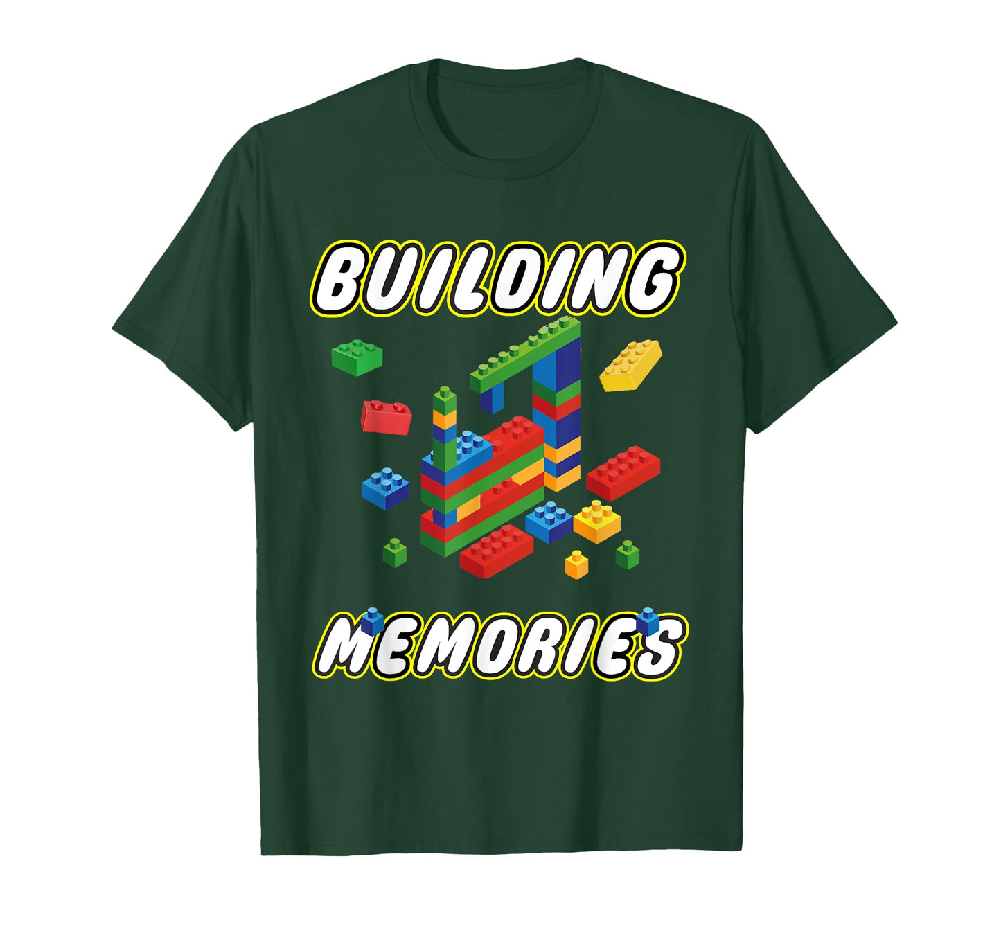Building Memories Building Bricks Construction Builder T-Shirt