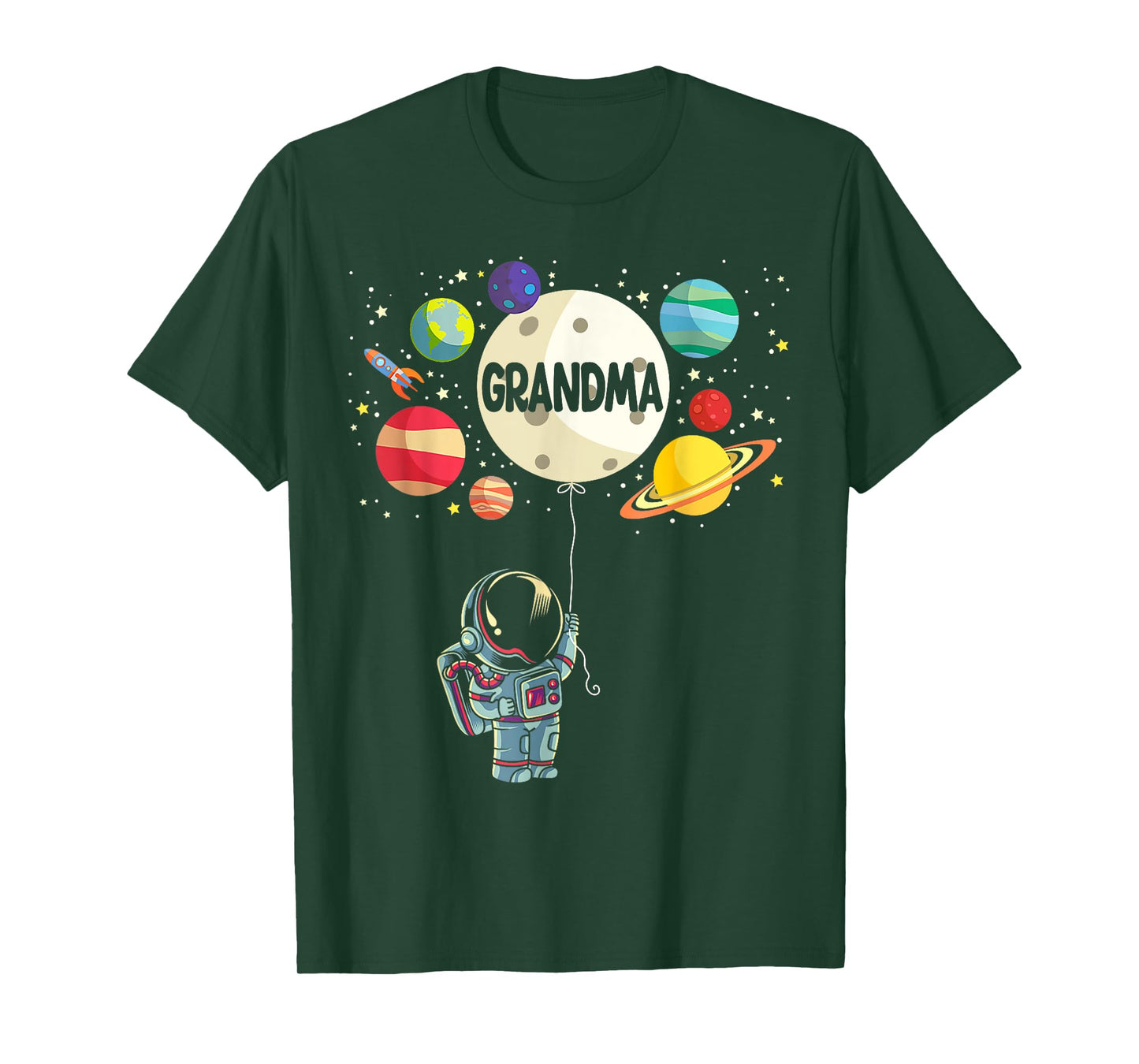 Grandma of The Birthday Boy Space Astronaut 1st Birthday T-Shirt