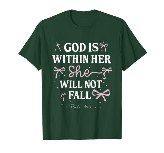 God is Within Her Christian Bible Verse Jesus Faith Based T-Shirt