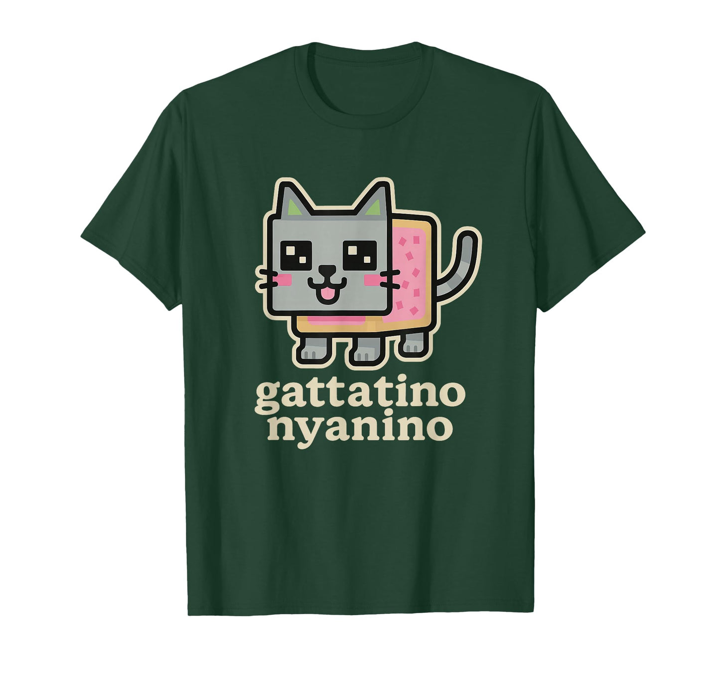 Gattatino Nyanino - Funny Cat Brainrot Gamer Teen Kids Meme T-Shirt