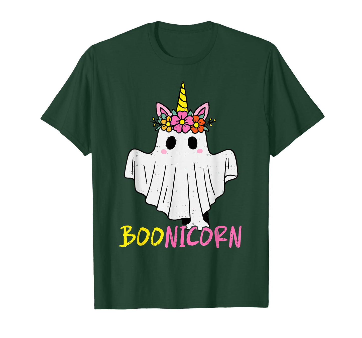 Boonicorn Ghost Unicorn Magical Spooky Halloween Girl Womens T-Shirt