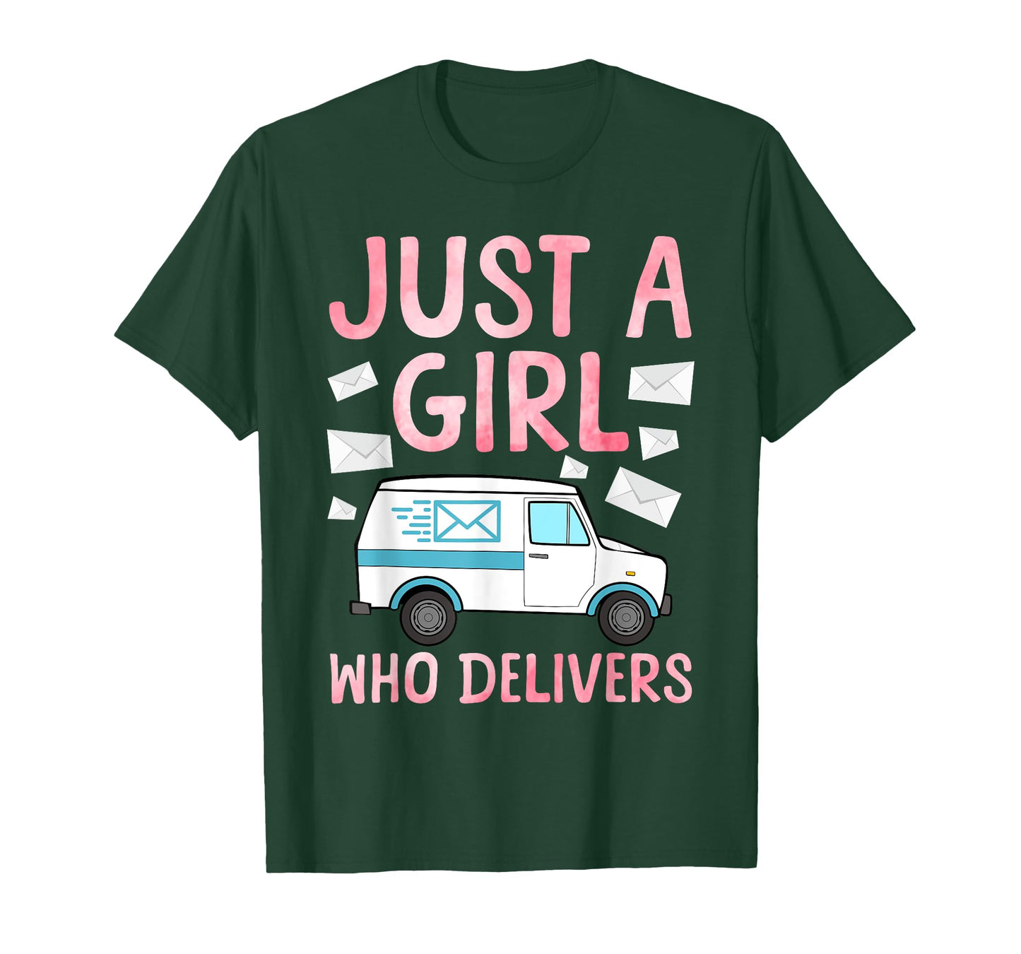 Mail Lady Design For Women Girls Postal Worker Mail Carrier T-Shirt