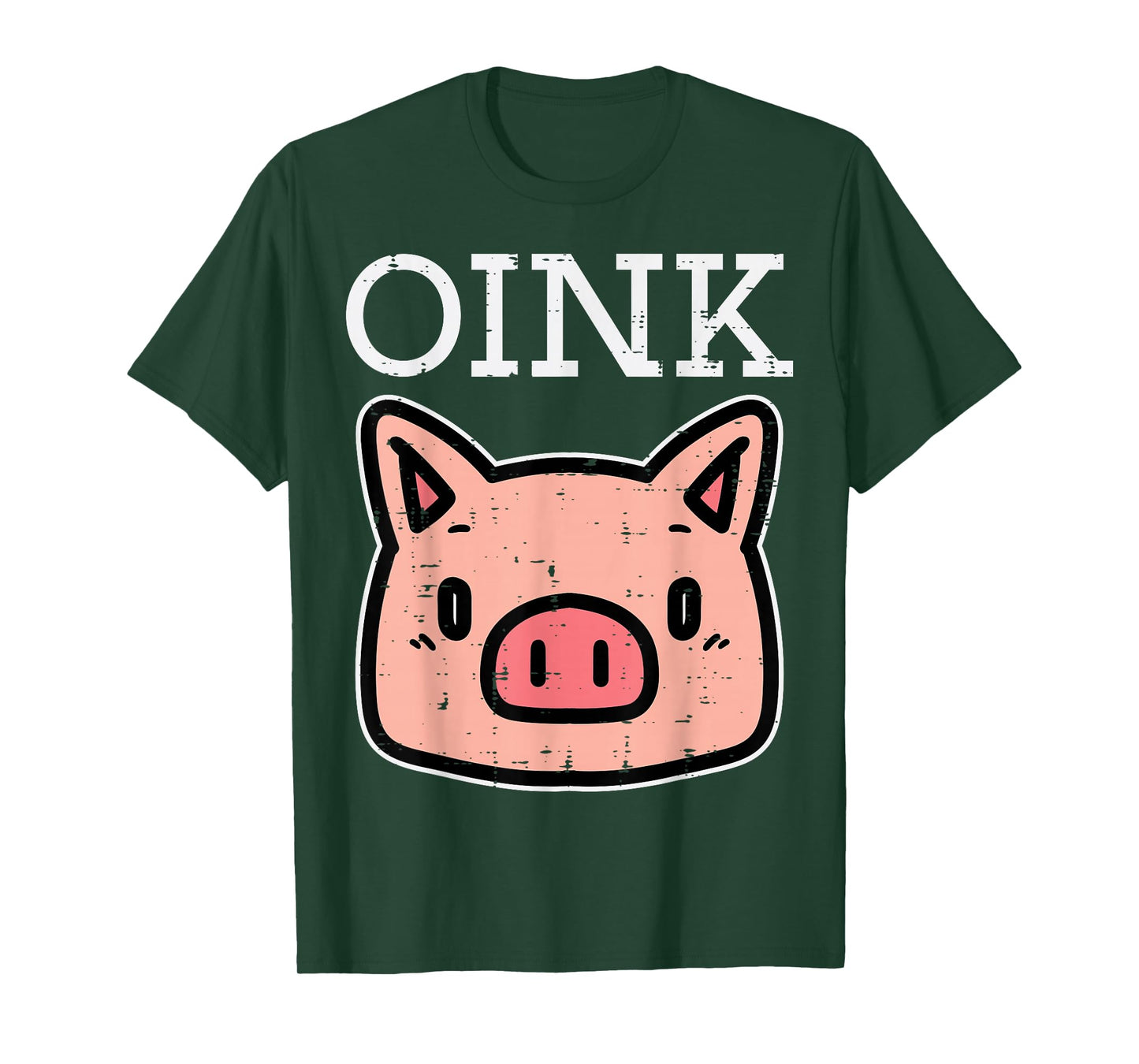 Oink Pig Face Cute Hog Head Girls Boys Kids Toddler Women T-Shirt