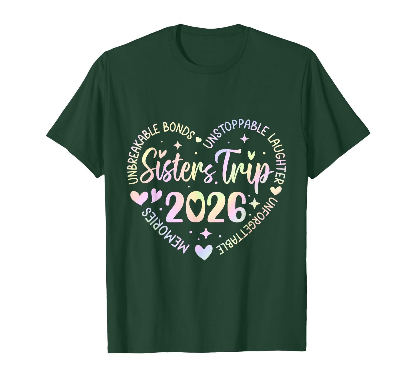 Sisters Trip 2026 Memories Trip Friends Vacation Retro T-Shirt