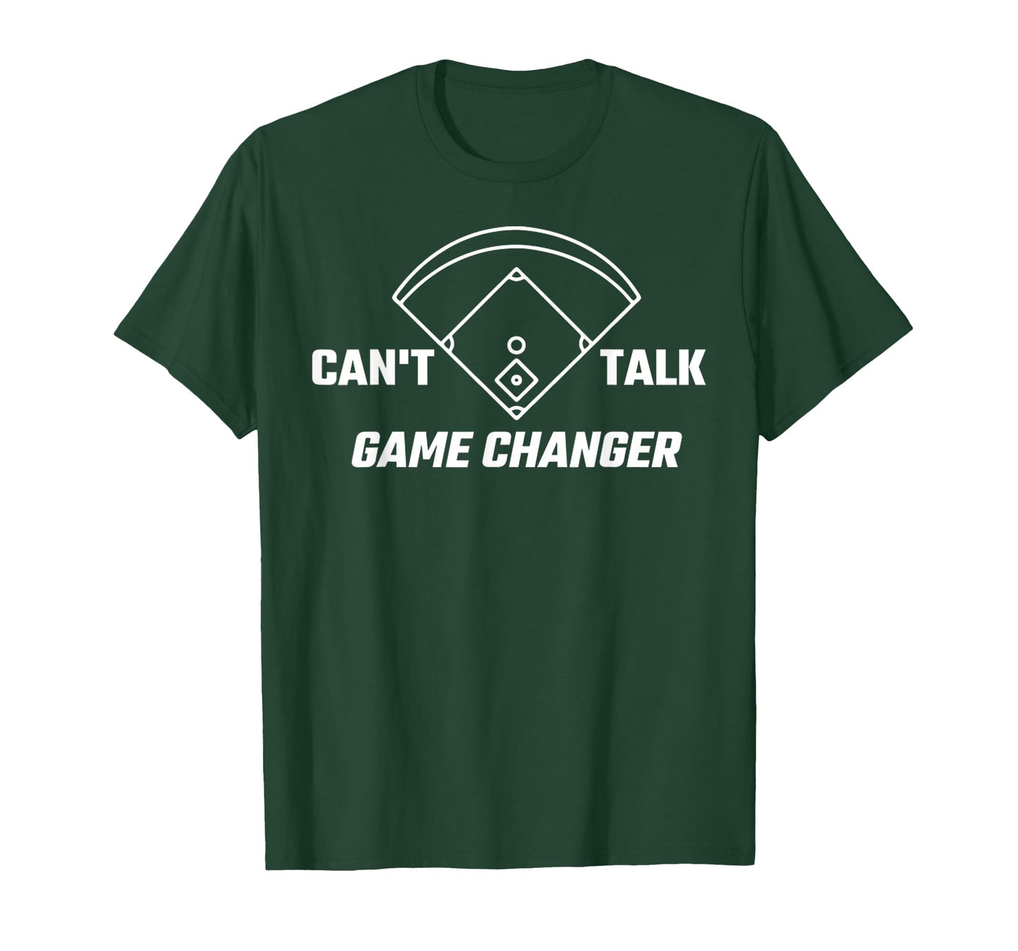 Can't Talk Game Changer Funny Sports Game Baseball Design T-Shirt