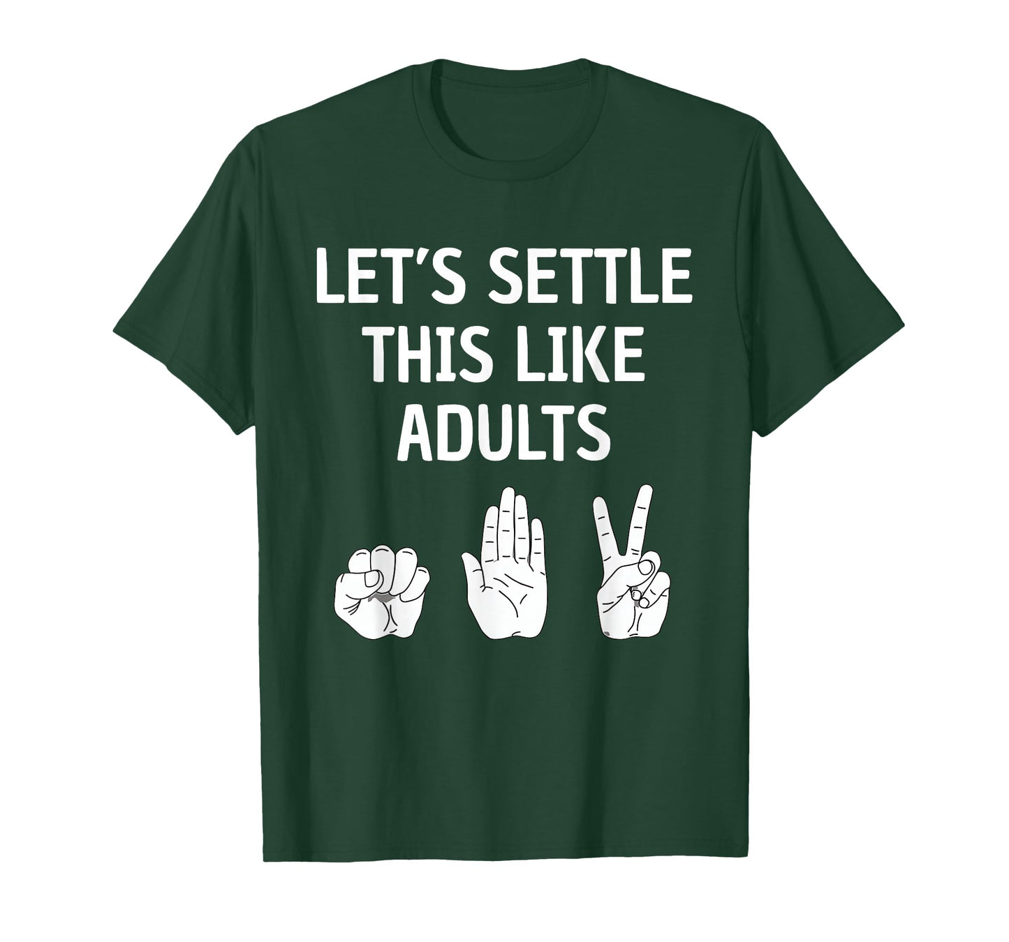 Let’s Settle This Like Adults Funny Rock Paper Scissors T-Shirt
