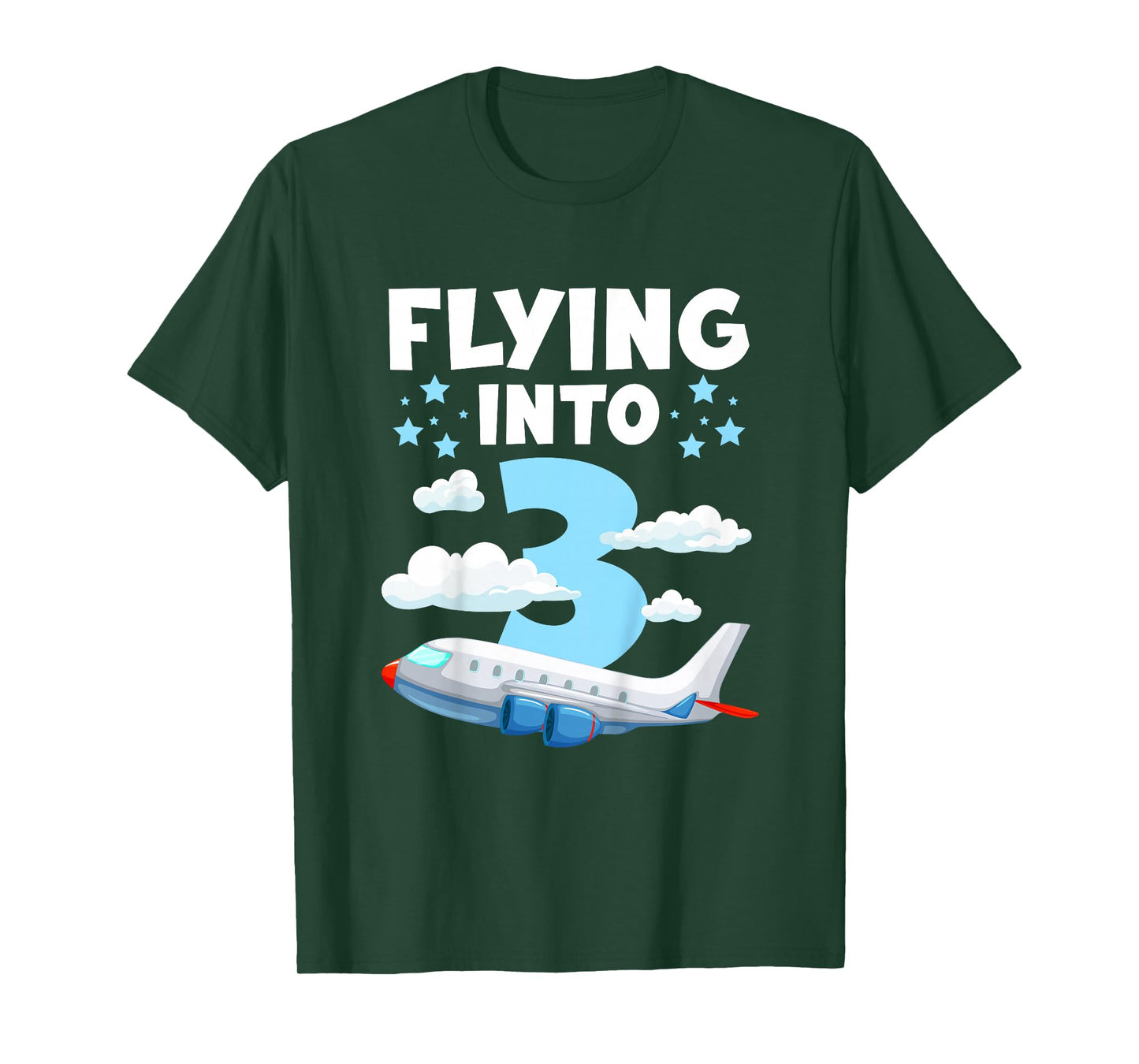3rd Airplane Birthday Party 3 Year Old Pilot Birthday T-Shirt