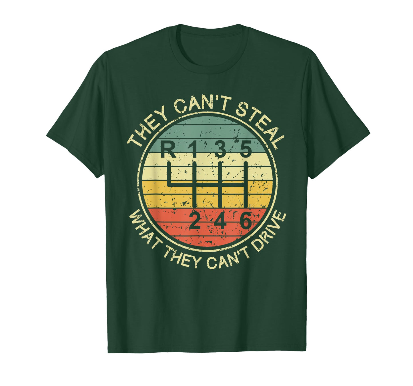 They Can't Steal What They Can't Drive Funny Manual Cars T-Shirt