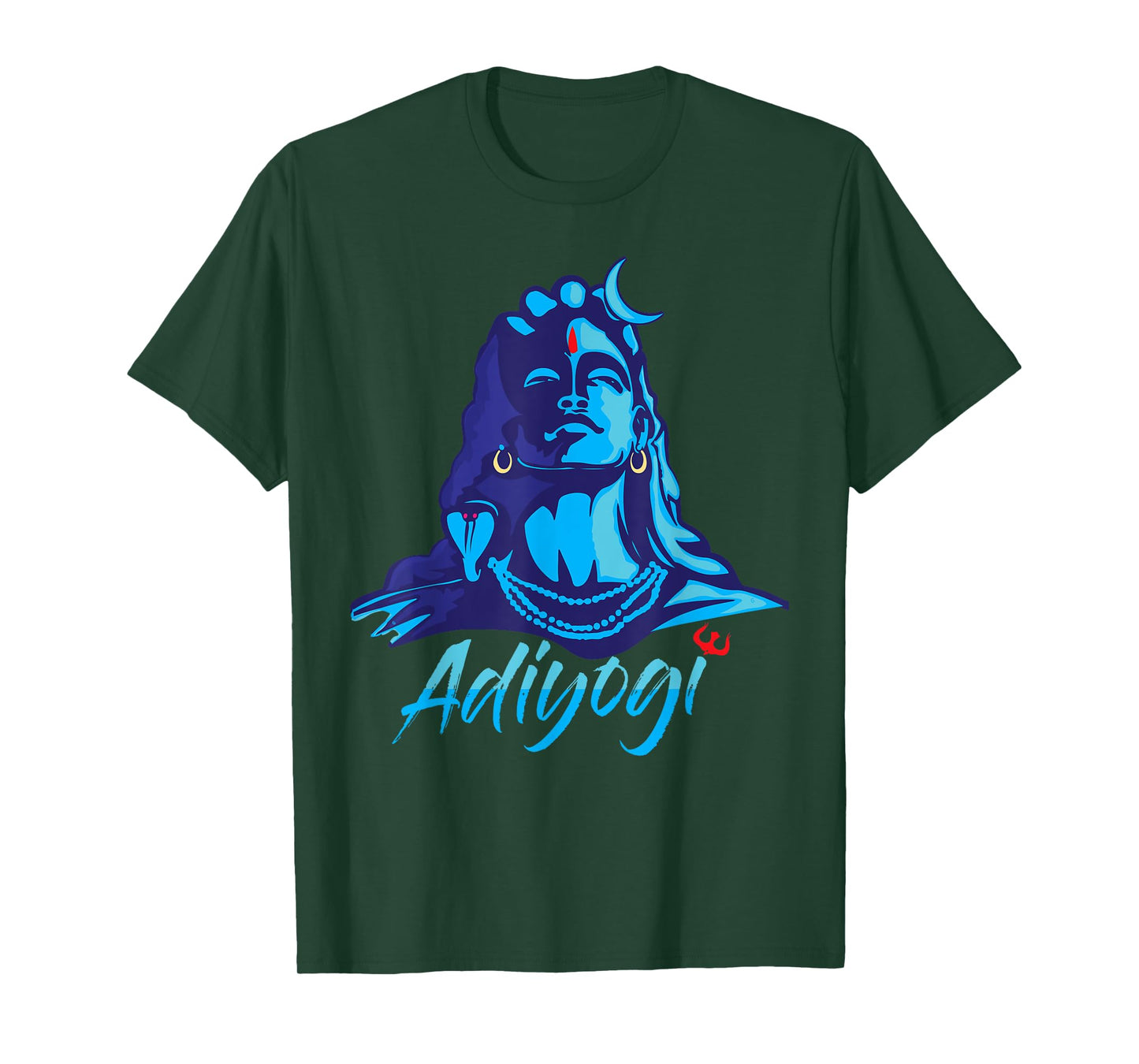 Adiyogi or Adhi Yogi Shiva Mahadev Blue Hindu Maha Shivratri T-Shirt