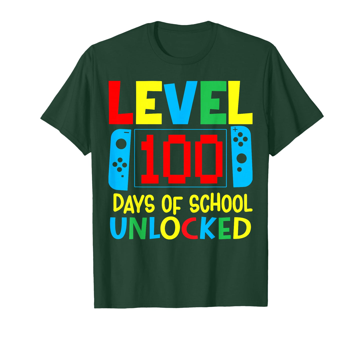 Level 100 Days of School Unlocked Funny Video Games Boy Kids T-Shirt