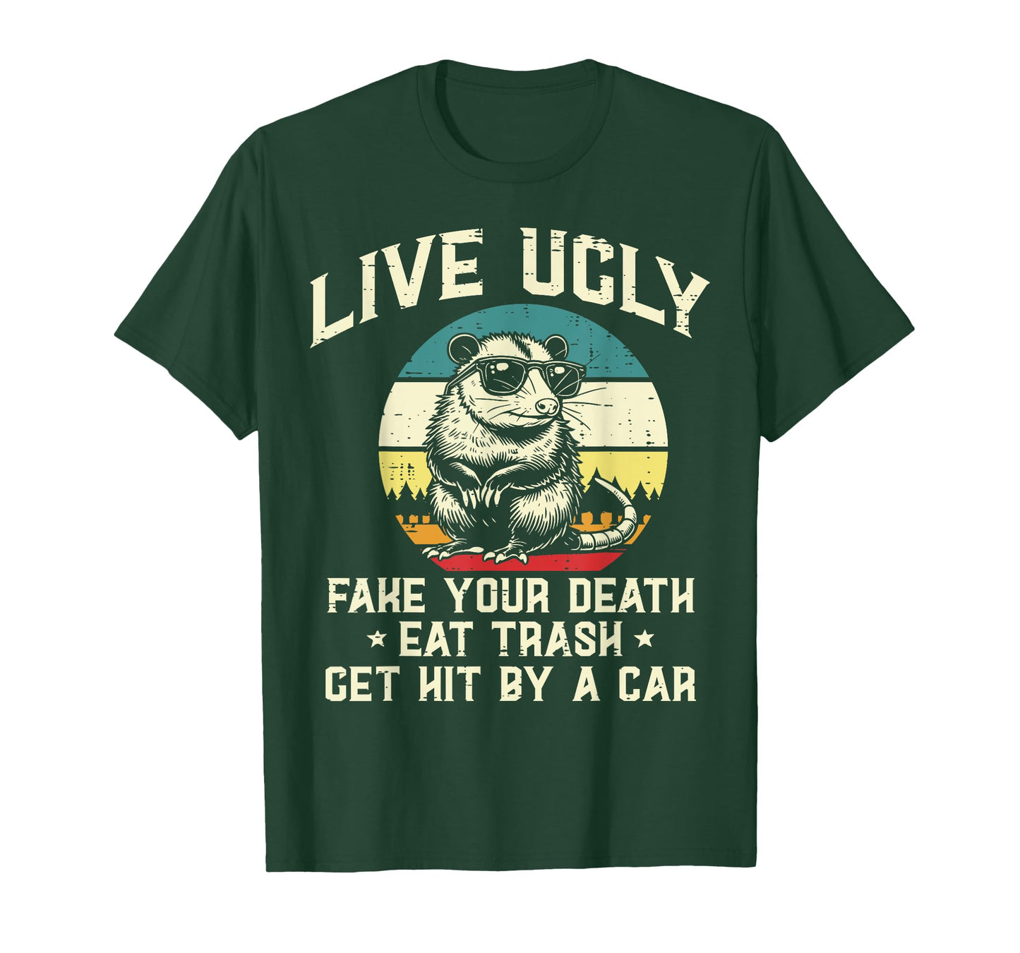 Opossum Live Ugly Fake Death Funny Possum Humor Men Women T-Shirt