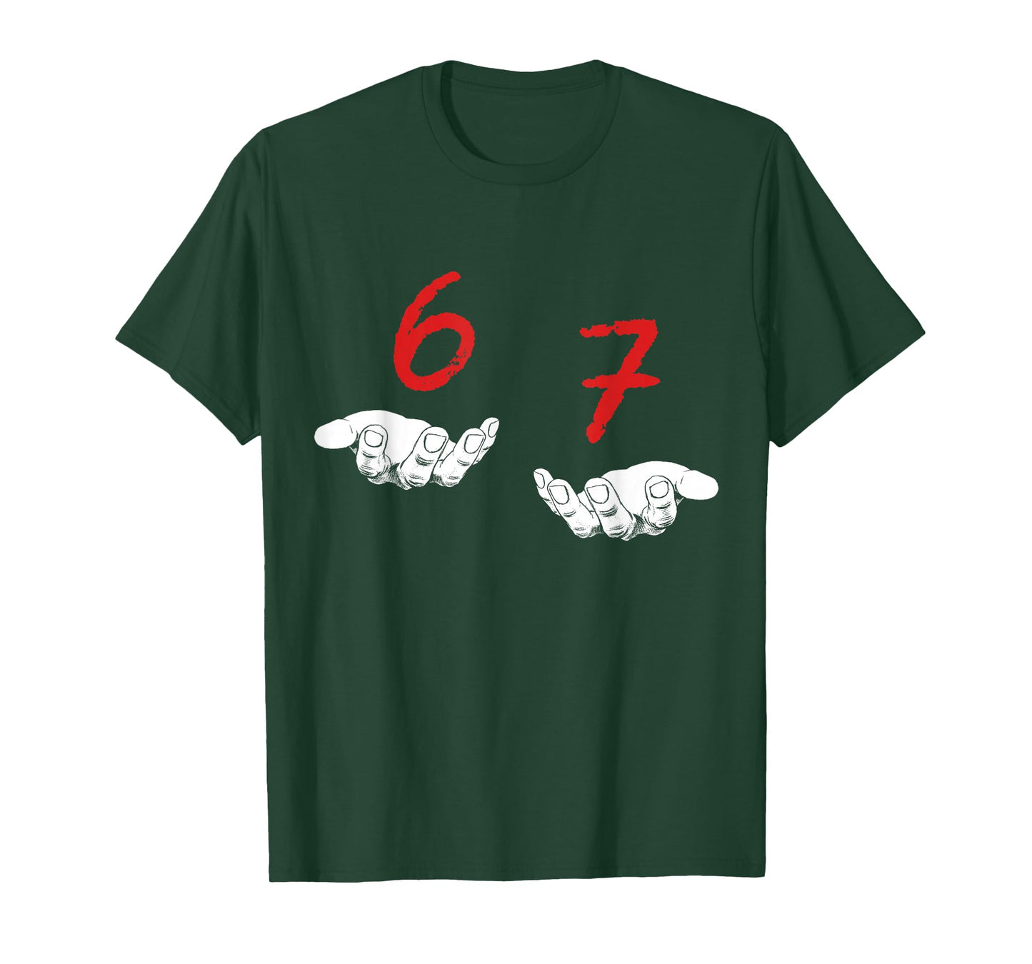 Funny Hands Six Seven 6 7 Meme Gen Alpha Slang T-Shirt