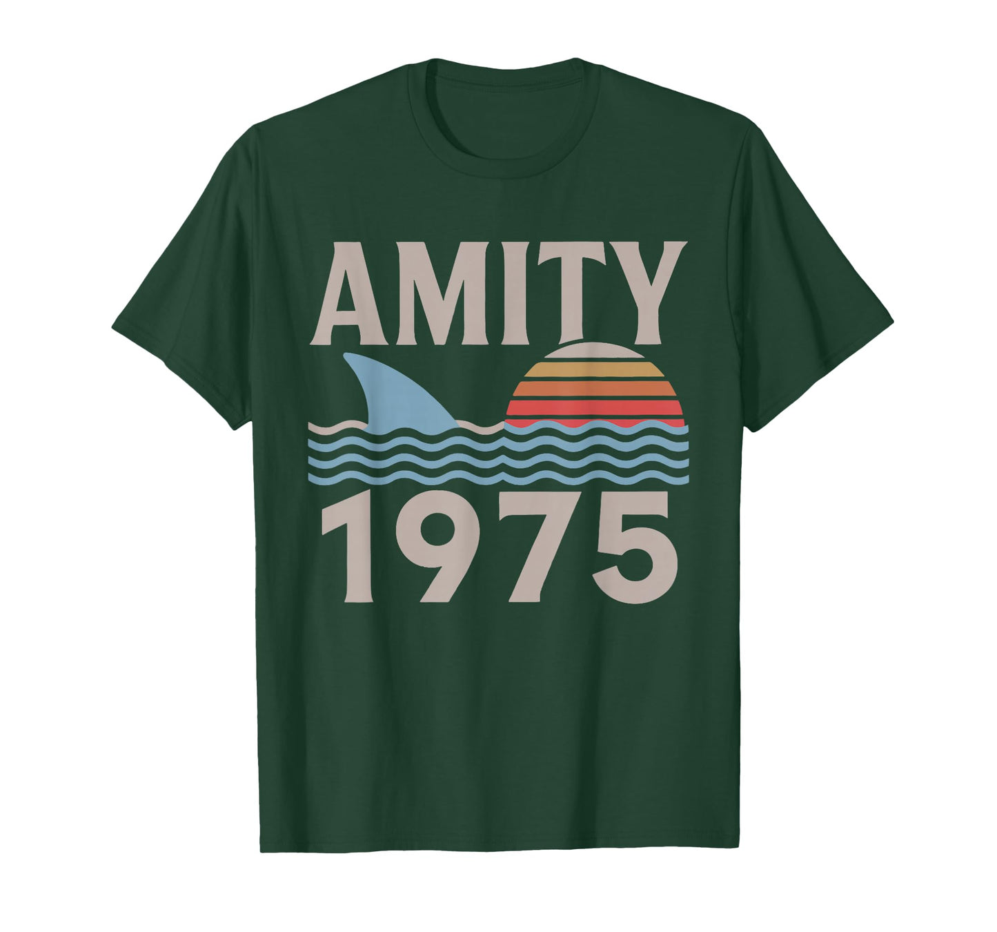 Vintage Amity 1975 Sunset Retro Sailboat Sunrise Summer T-Shirt